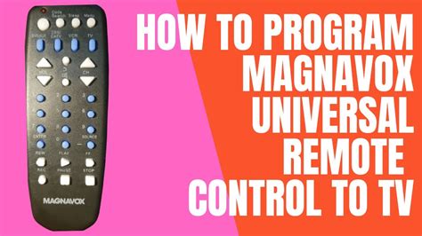 magnavox universal remote setup codes